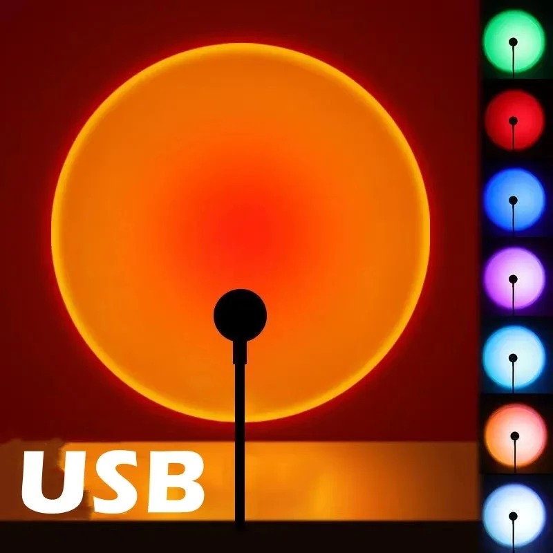 Photography Lighting Wall - USB 일몰 프로젝션 램프 무지개 분위기
