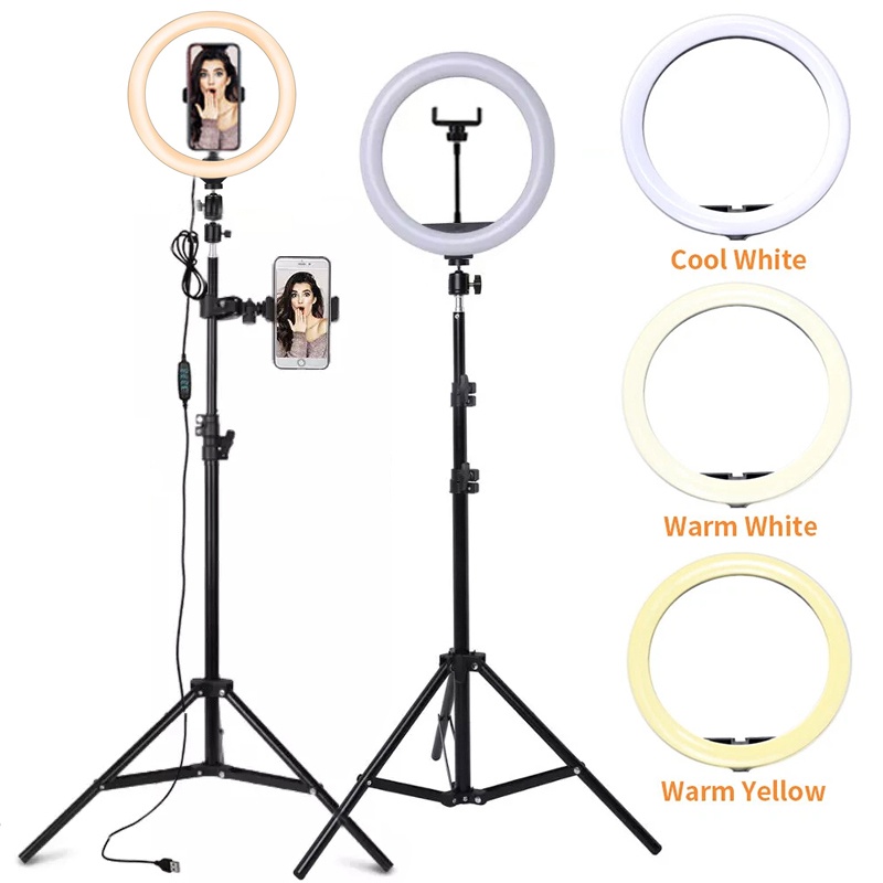 Photography Lighting Circle - 6/10/12 인치 LED 셀카 링 라이트