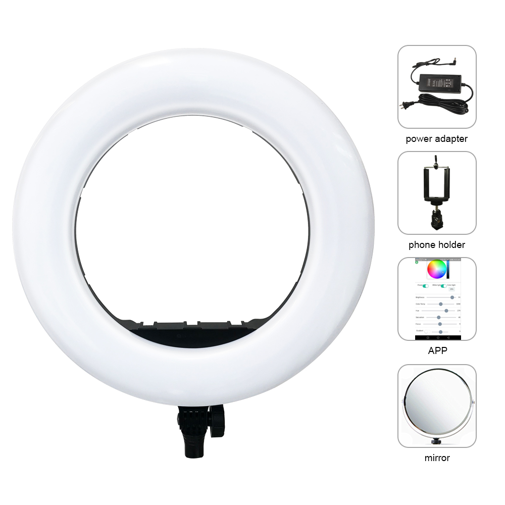 Led Ring Light 18 - 이도블로 QS-480DII 블루투스 앱 제어 사진촬영