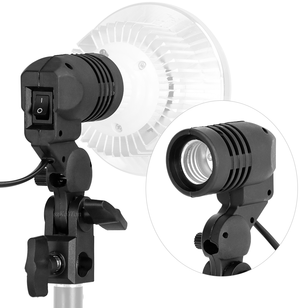 Photography Umbrella Lighting Kit - 단일 헤드 전구 홀더 E27 소켓
