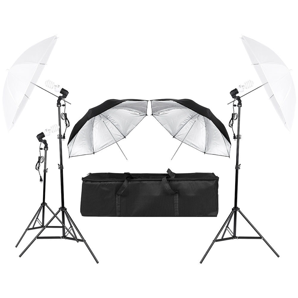 Photography Umbrella Lighting Kit - 3*45W 사진 촬영 비디오 인물 사진