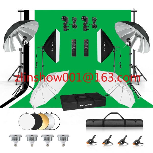 Photography Umbrella Lighting Kit - 포토 스튜디오 장비 2.6*3m/2*3m 배경 스탠드