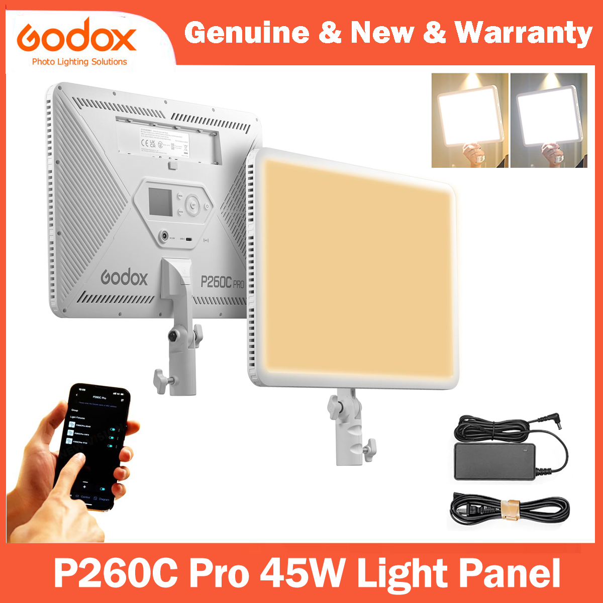 Photography Lighting Godox - Godox P260C Pro LED 비디오 라이트