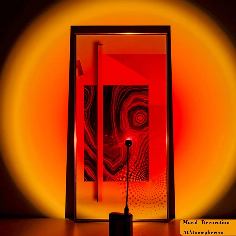 USB 일몰 프로젝션 램프 무지개 분위기 야간 조명 일 - Photography Lighting Wall 리뷰 및 가격