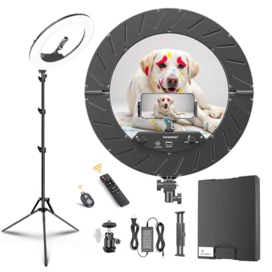 18인치 링 라이트 키트, 55W 6700k 디밍 가능 - Led Ring Light 18 리뷰 및 가격