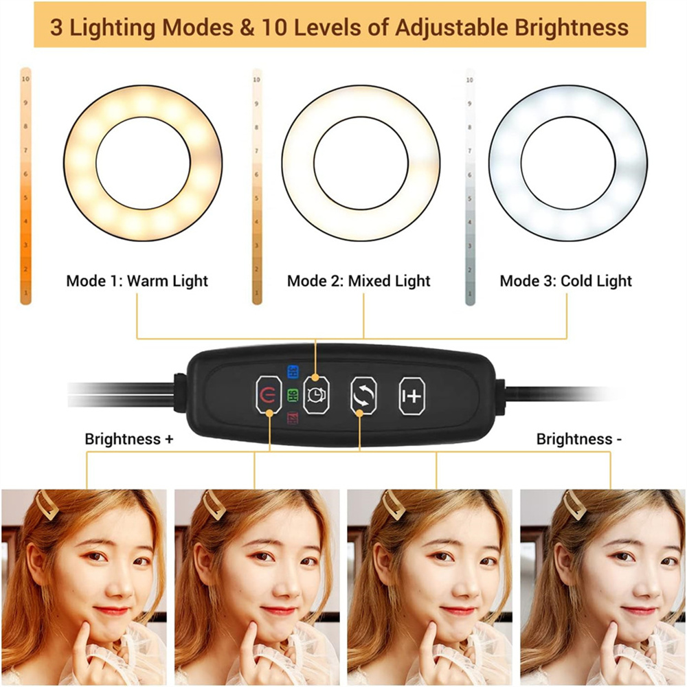 셀카 링 라이트가 있는 범용 플렉시블 휴대폰 거치대,  - Photography Lighting Stick 리뷰 및 가격