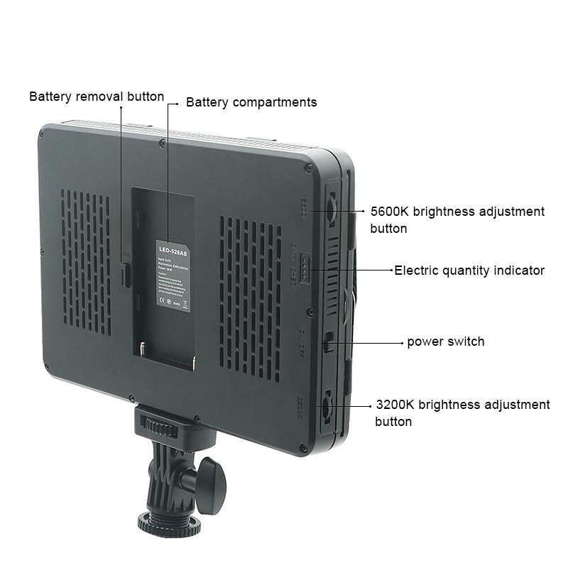 고품질 LED-528AS 38W 비디오 패널 LED 조 - Photography Studio Lighting Set Up 리뷰 및 가격
