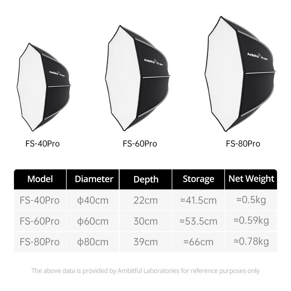 AMBITFUL FS40PROII 빠른 설치 보웬스 마 - Photography Studio Lighting Set Up 리뷰 및 가격