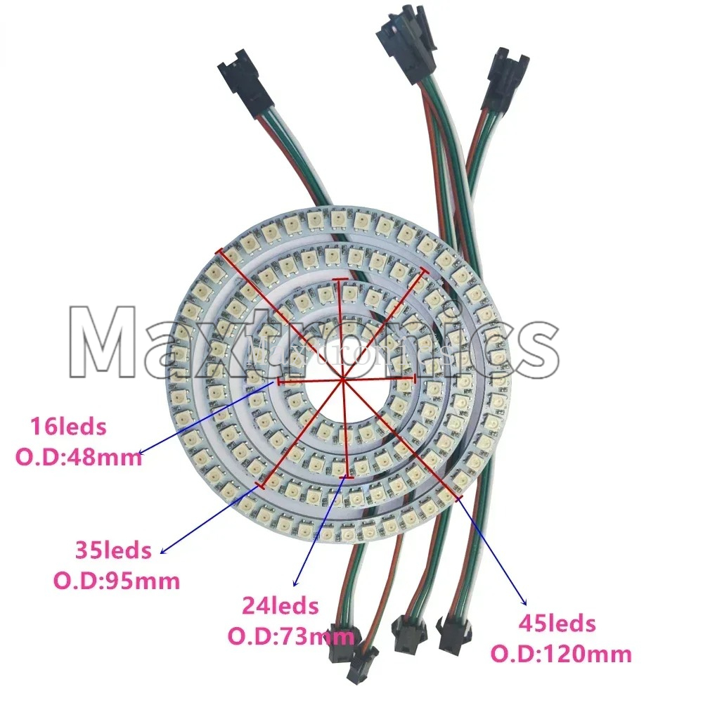 FCOB WS2812B RGB Led 링 18/36/5 - Led Ring Light 18 리뷰 및 가격