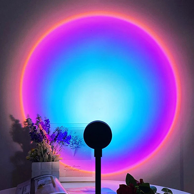 1-4pcs 일몰 램프 LED 레인보우 네온 나이트 라 - Photography Lighting Wall 리뷰 및 가격