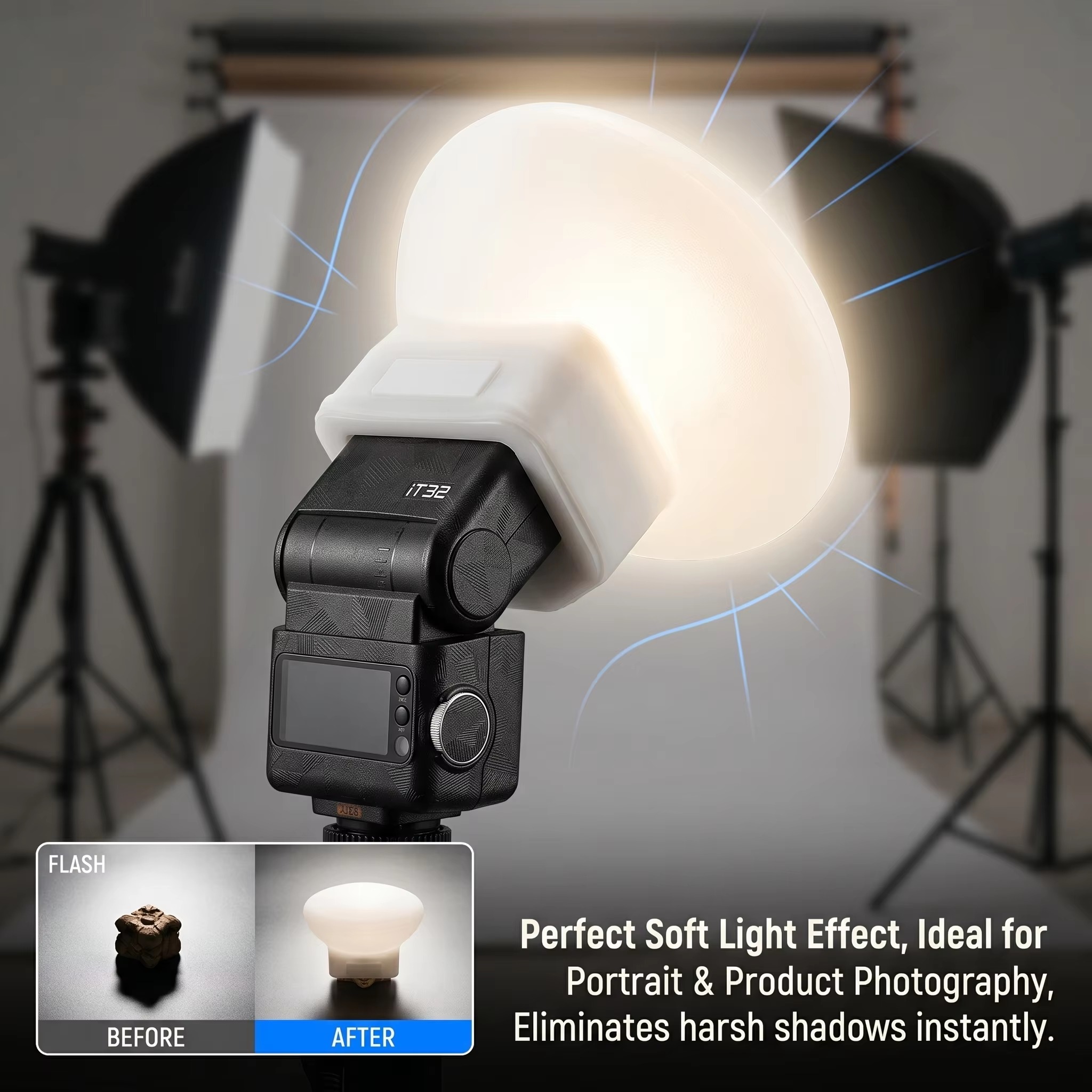 Godox IT32 소프트 라이트와 호환되는 실리콘 플 - Photography Lighting Godox 리뷰 및 가격