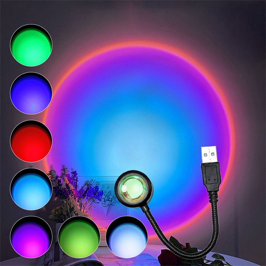 USB LED 선셋 램프 프로젝터 무드등 골든 아워 사 - Photography Lighting Wall 리뷰 및 가격
