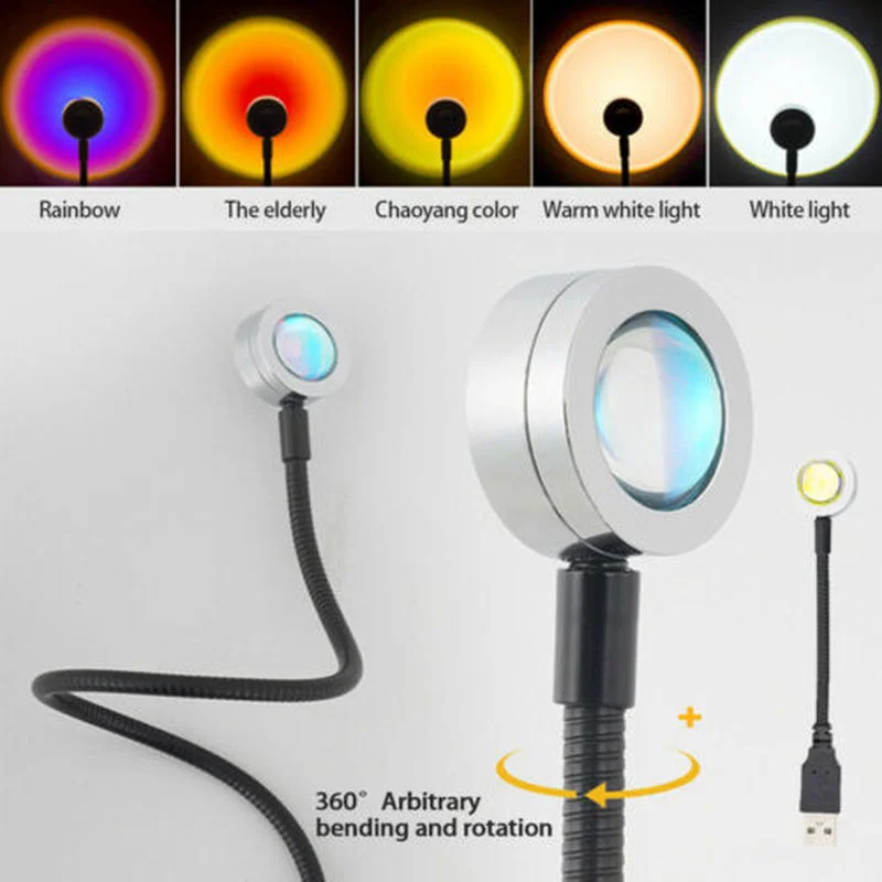 USB 일몰 프로젝션 램프 무지개 분위기 야간 조명 일 - Lighting In Photography Book 리뷰 및 가격