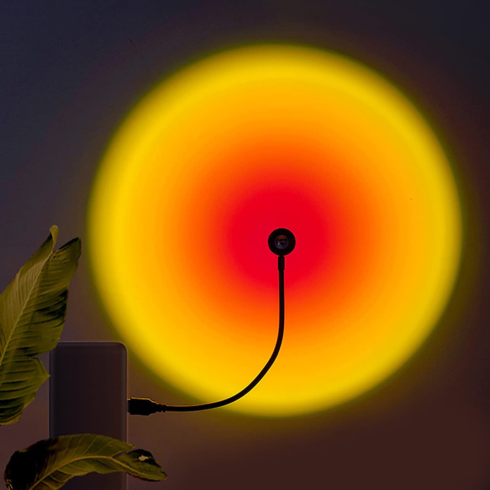 1x USB 일몰 램프 LED 레인보우 네온 야간 조명 - Photography Lighting Home 리뷰 및 가격