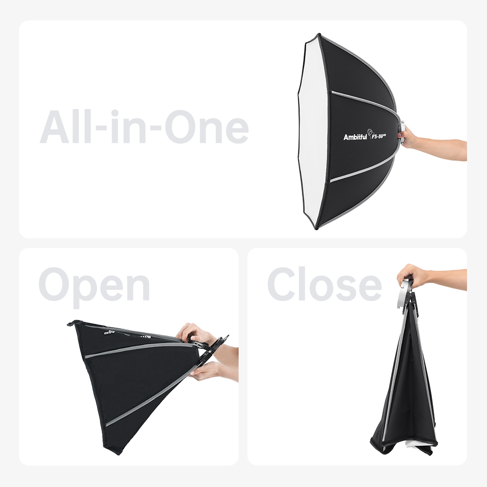 AMBITFUL FS80PROII 빠른 설치 보웬스 마 - Photography Studio Lighting Set Up 리뷰 및 가격