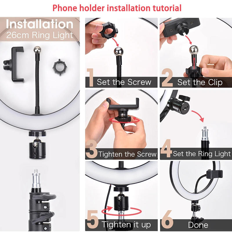 비디오 라이트 16/26/33cm 셀카 링 LED 라이 - Photography Lighting Stick 리뷰 및 가격