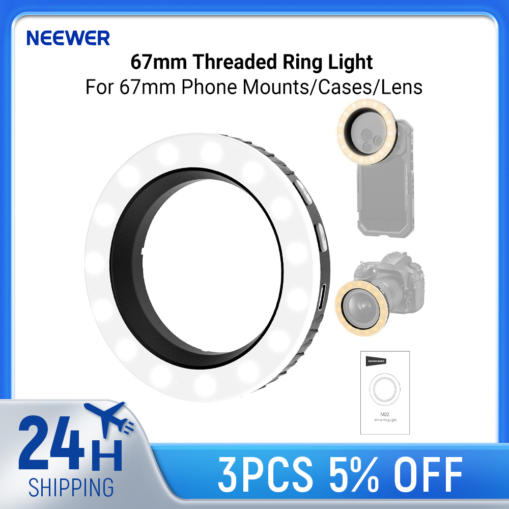 NEEWER 베이직스 67mm 나사식 링 라이트 (67 - Photography Lighting Circle 리뷰 및 가격