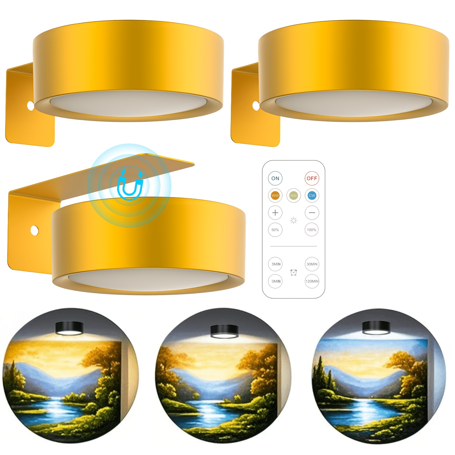 자석식 LED 벽등 야간 조광 가능 자석 사진 조명 3 - Photography Lighting Wall 리뷰 및 가격
