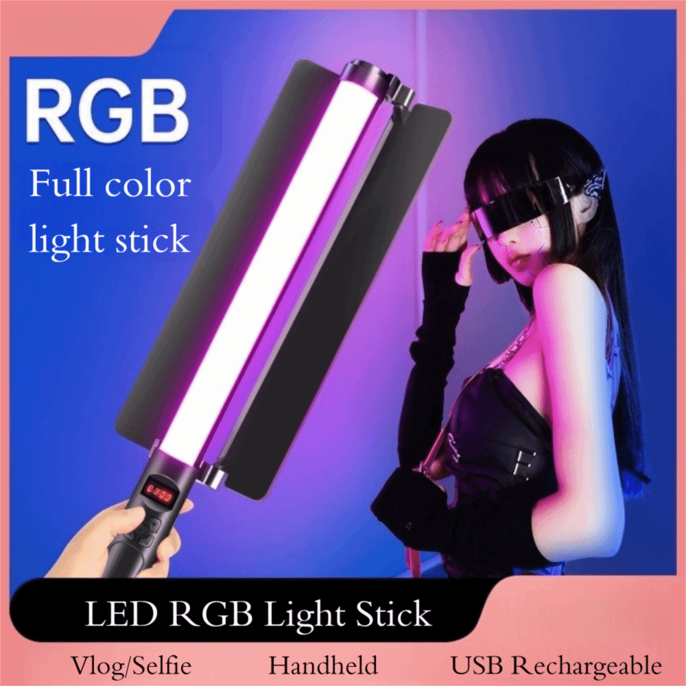 휴대용 LED RGB 라이트 스틱 컬러풀 USB 충전식 - Photography Lighting Stick 리뷰 및 가격