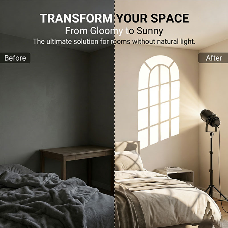 15W 가상 가짜 창문 프로젝션 램프 LED 사진 조명 - Photography Lighting No Shadows 리뷰 및 가격