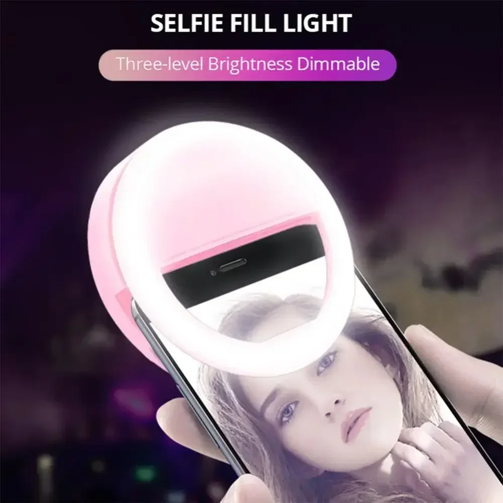 LED Selfie 링 라이트 휴대 전화 클립 온 램프 - Photography Lighting Circle 리뷰 및 가격