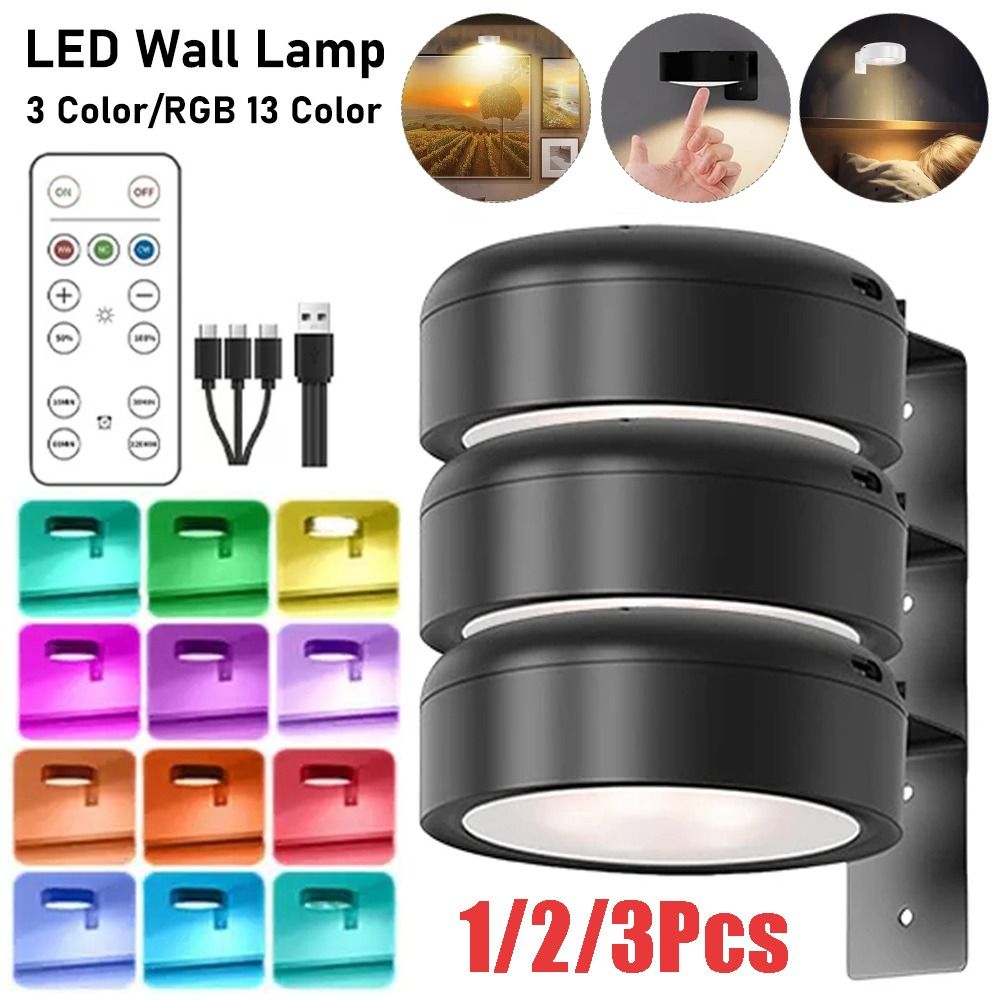 1/2/3Pcs 벽 마운트 자기 LED 조명 충전식 디 - Photography Lighting Wall 리뷰 및 가격