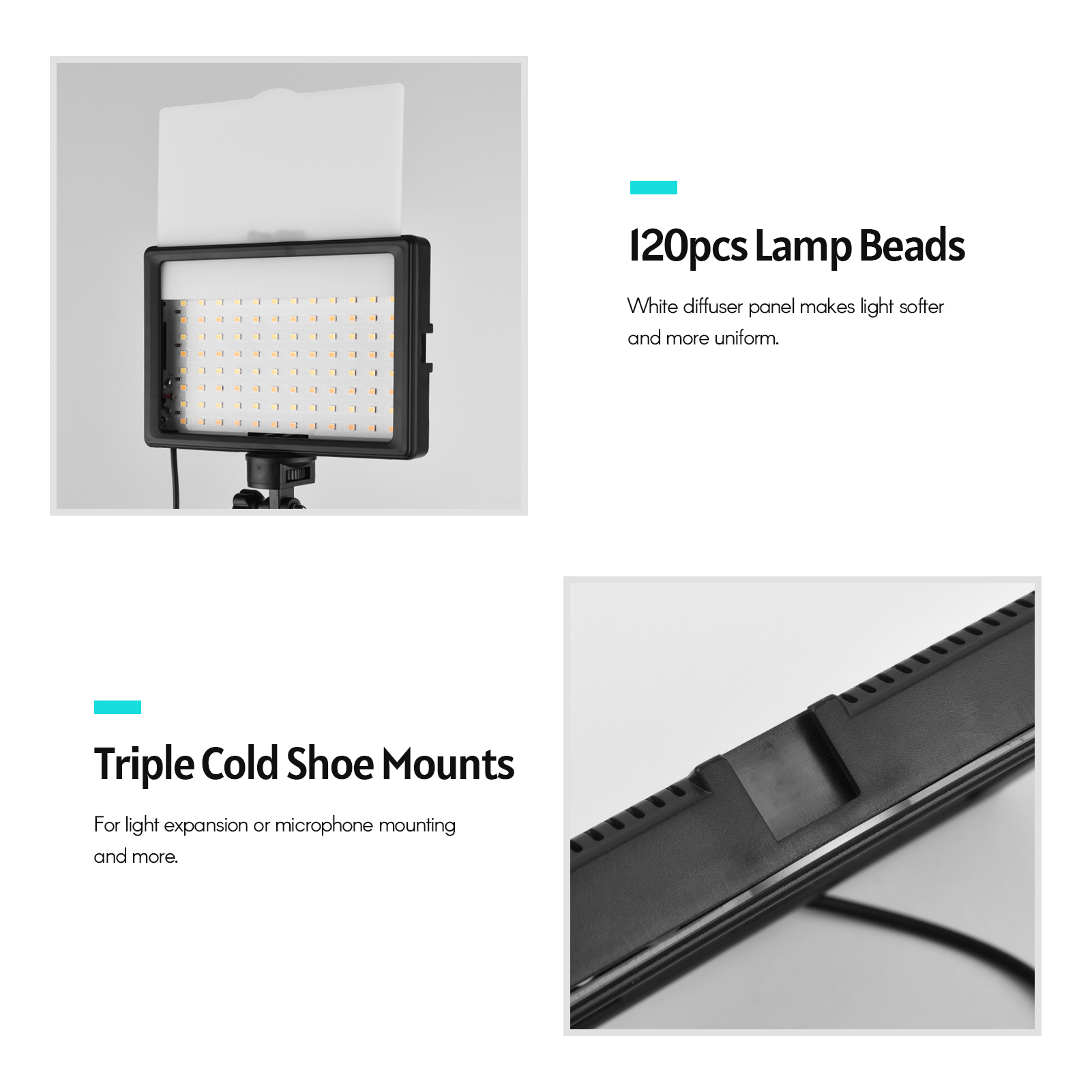 Andoer LED 비디오 조명 키트, 사진 조명, 3 - Photography Umbrella Lighting Kit 리뷰 및 가격