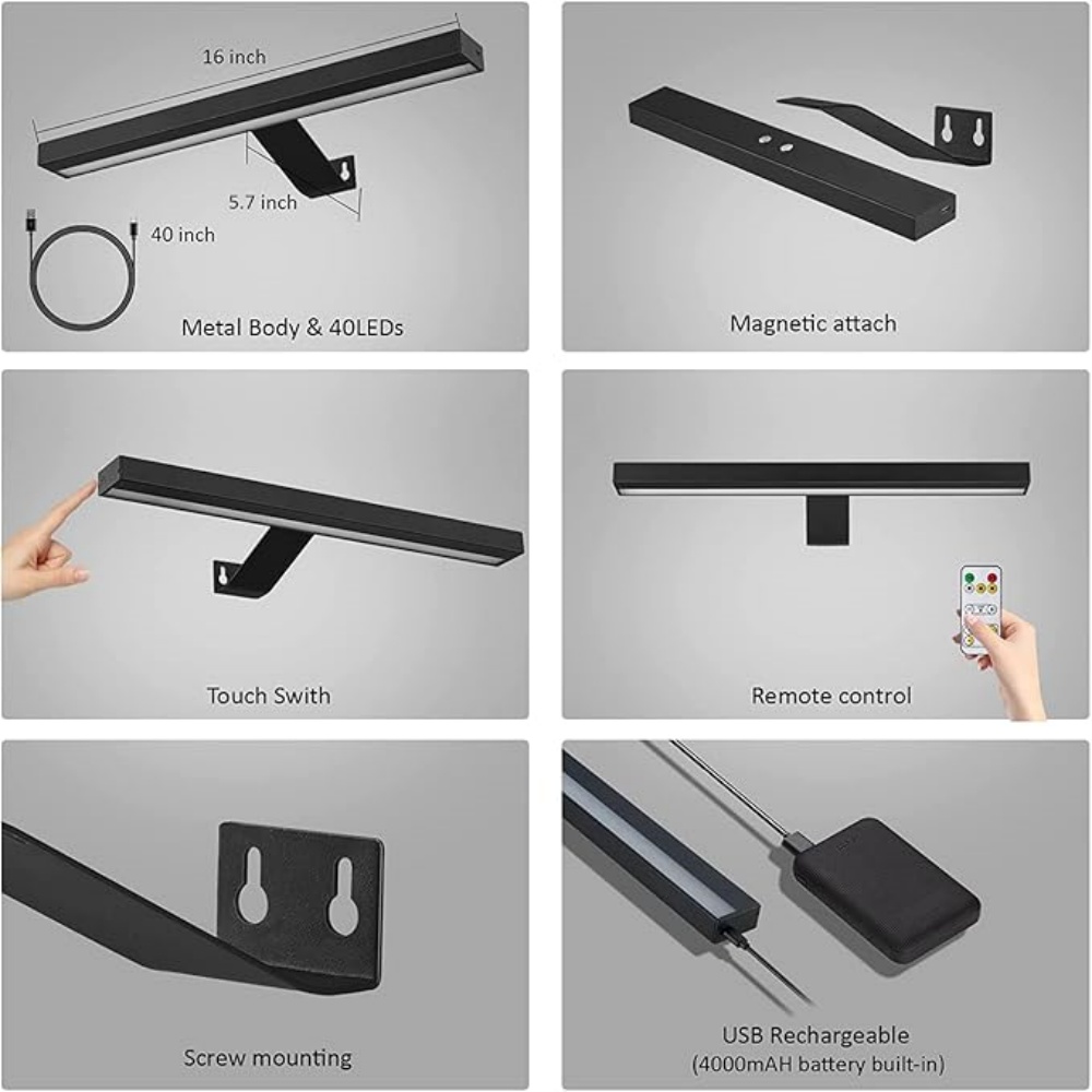 4000mAh LED 충전식 벽등 현대식 리모컨 3색  - Photography Lighting Wall 리뷰 및 가격